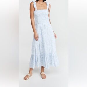 Lost + Wander Light Blue Floral Maxi Dress